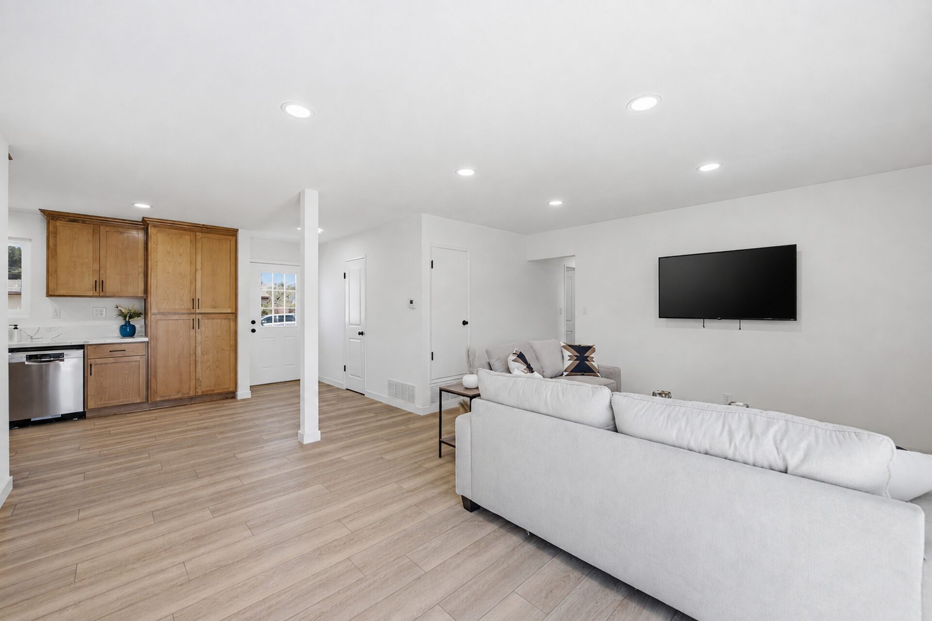 Living room with open floor plan