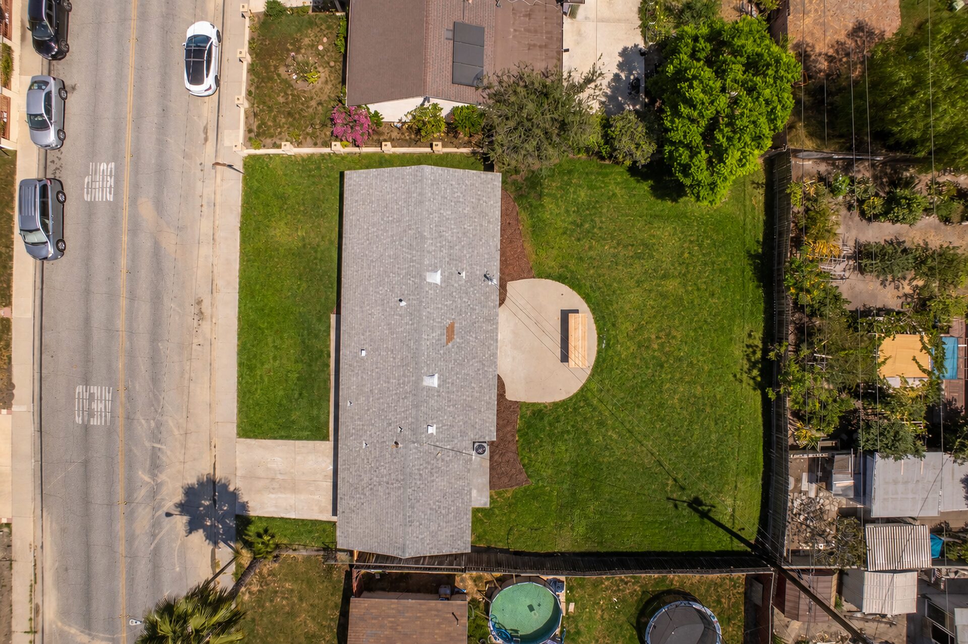 Aerial view of the neighborhood